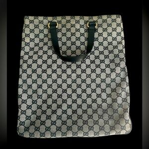 Gucci Black and Gray Tote Bag